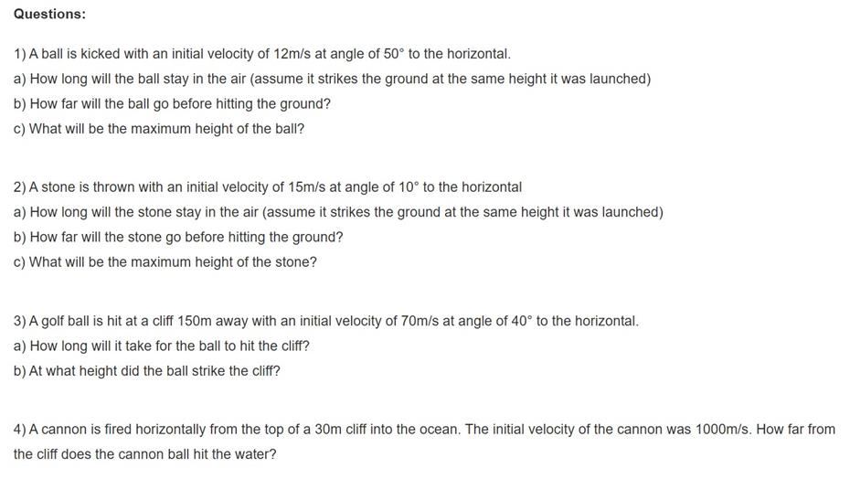 Projectile Motion